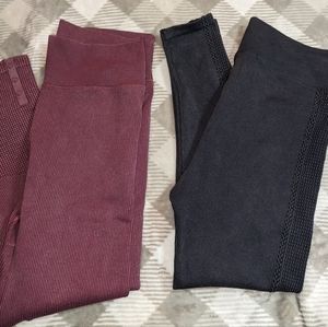 2 Pairs Ribbed Aerie Leggings